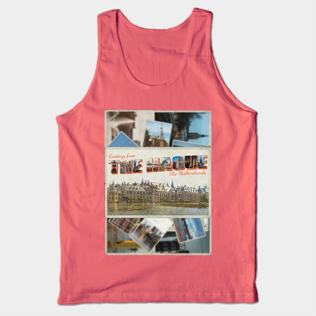 Greetings from The Hague in The Netherlands Vintage style retro souvenir Tank Top by DesignerPropo